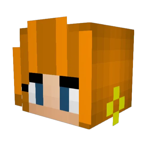 MusclMommy Minecraft avatar head, 3D render