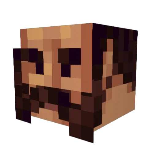 MuscleMagic Minecraft avatar head, 3D render