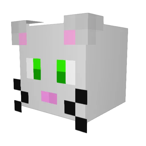 Muscle_Cat Minecraft avatar head, 3D render
