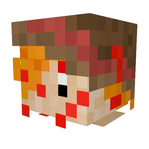 MuscularChicken Minecraft avatar head, 3D render