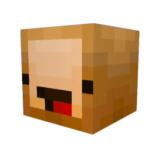 Muscular_bread Minecraft avatar head, 3D render