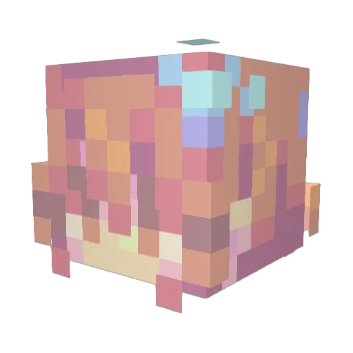 MuseBlues Minecraft avatar head, 3D render
