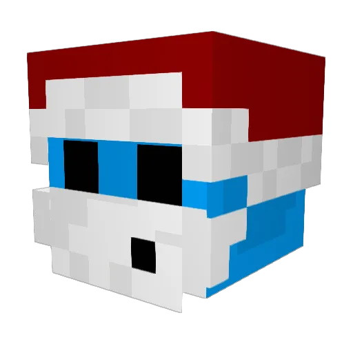 MuseicJr Minecraft avatar head, 3D render