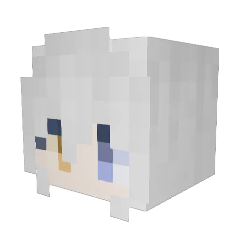 Musely Minecraft avatar head, 3D render