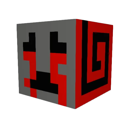 Museou Minecraft avatar head, 3D render