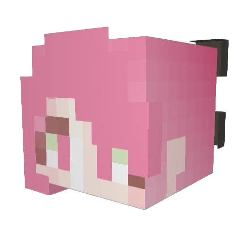 Mushage Minecraft avatar head, 3D render