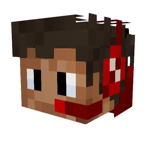 MusheCraft Minecraft avatar head, 3D render