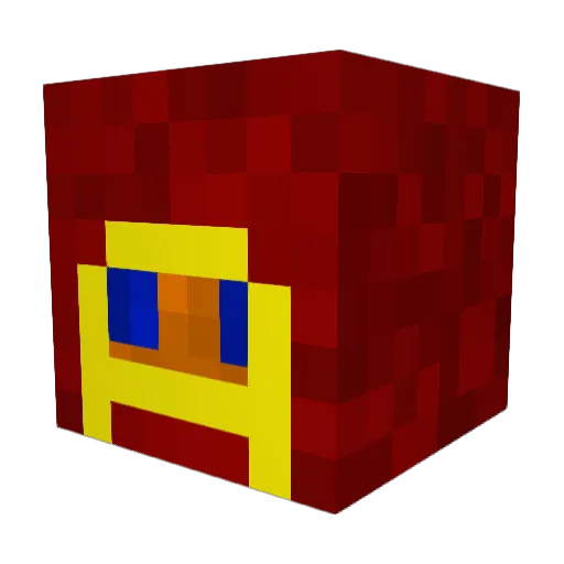 Mushezable Minecraft avatar head, 3D render