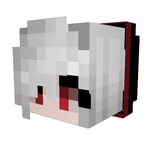 Mushi06 Minecraft avatar head, 3D render