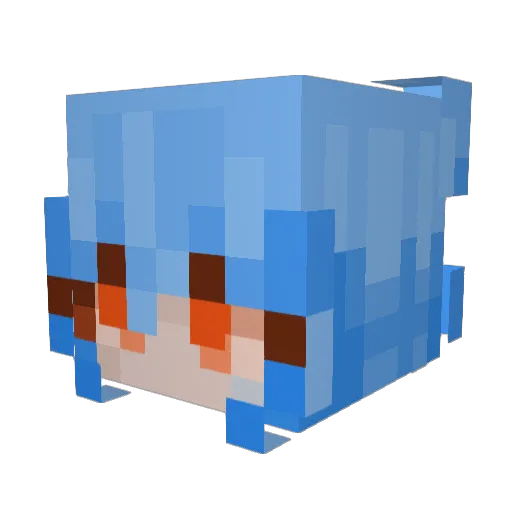 MushiMara Minecraft avatar head, 3D render