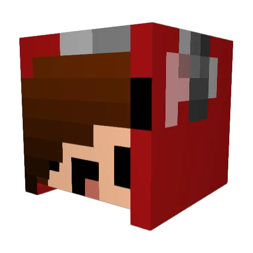 Mushie1 Minecraft avatar head, 3D render