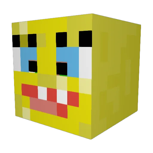 Mushr00mies Minecraft avatar head, 3D render