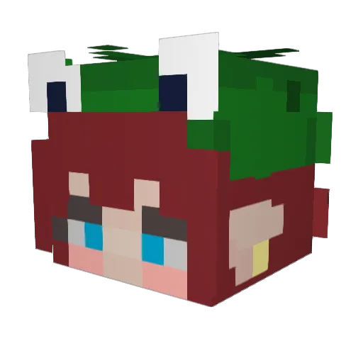 MushrOOm_5 Minecraft avatar head, 3D render
