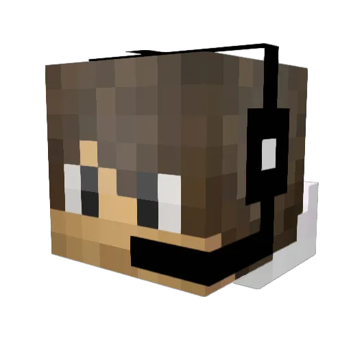 Mushroom012 Minecraft avatar head, 3D render