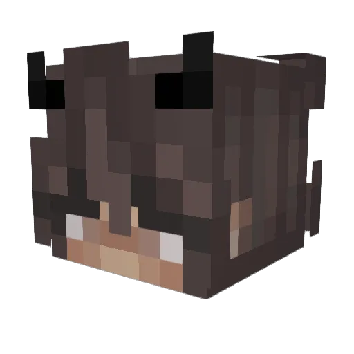 Mushroom0x Minecraft avatar head, 3D render
