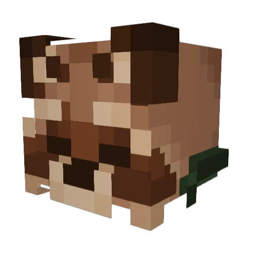 Mushroom24 Minecraft avatar head, 3D render