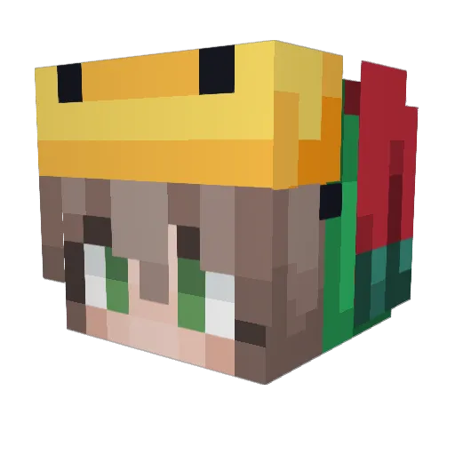 MushroomFrog587 Minecraft avatar head, 3D render