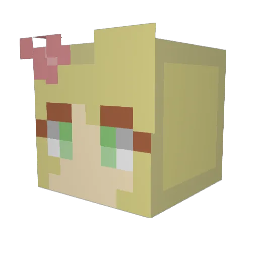 MushroomHuntres1 Minecraft avatar head, 3D render