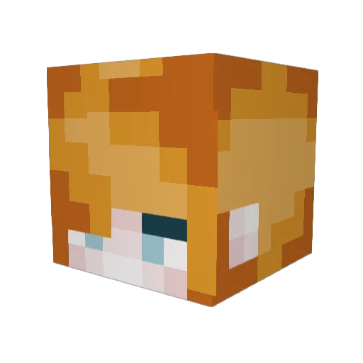 MushroomKai Minecraft avatar head, 3D render