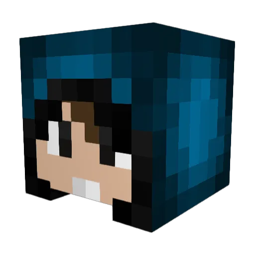 MushroomOB Minecraft avatar head, 3D render