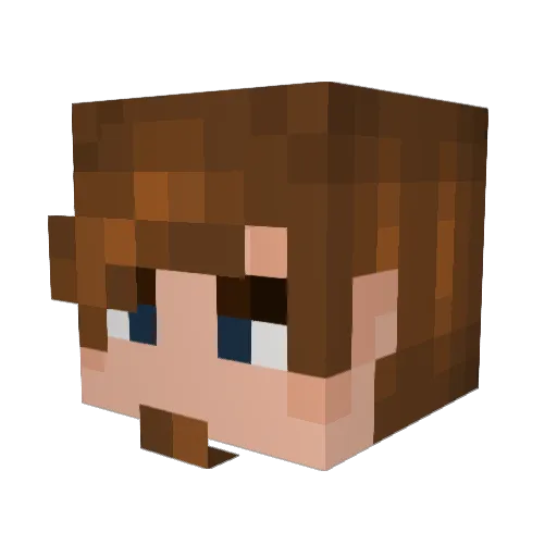 Mushroom_Exe Minecraft avatar head, 3D render