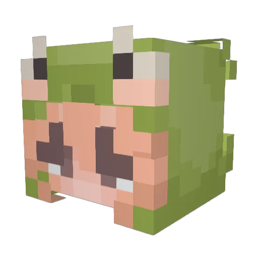 Mushroom_Gall Minecraft avatar head, 3D render