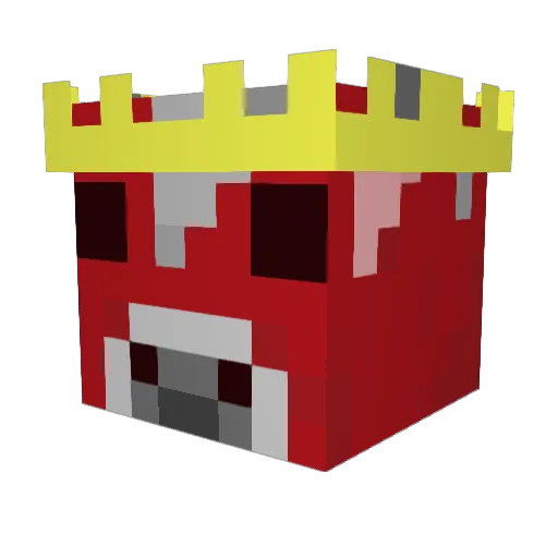 Mushroom__cow Minecraft avatar head, 3D render