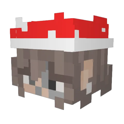 Mushroomf0rest Minecraft avatar head, 3D render