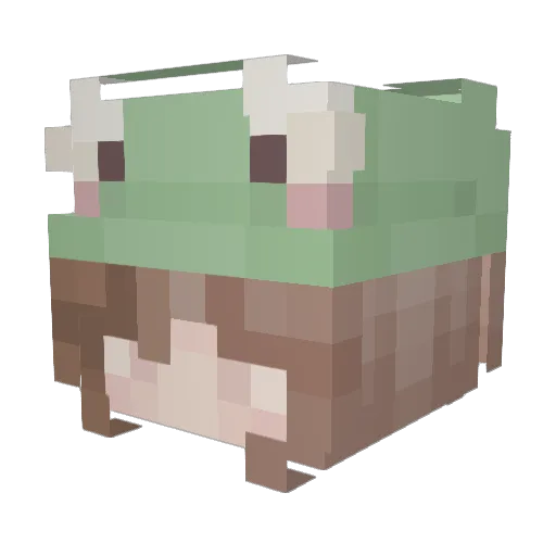 Mushroomss_ Minecraft avatar head, 3D render