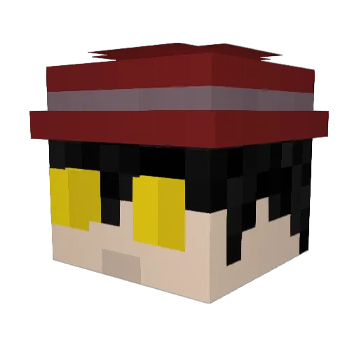 Mushu2023 Minecraft avatar head, 3D render