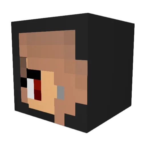 MushwaySurFuti Minecraft avatar head, 3D render