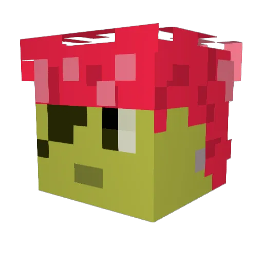 MushyDyce Minecraft avatar head, 3D render