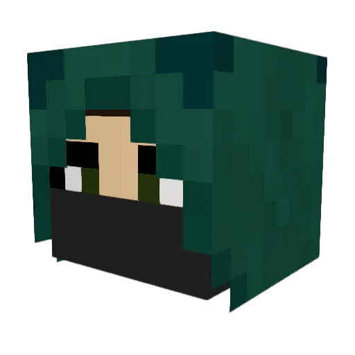 MushyFeesh Minecraft avatar head, 3D render