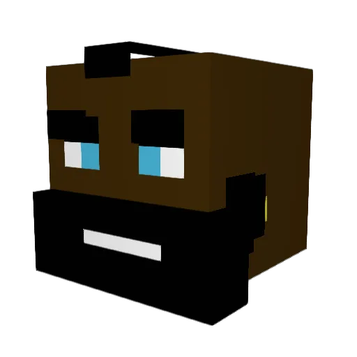 MushyTheClown Minecraft avatar head, 3D render