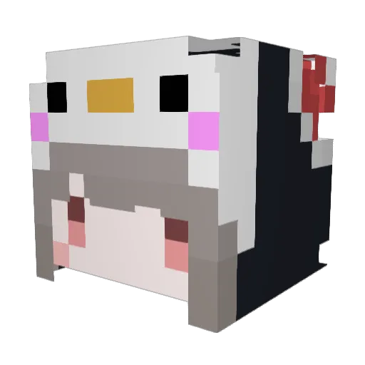 MusiMusiEveryDay Minecraft avatar head, 3D render