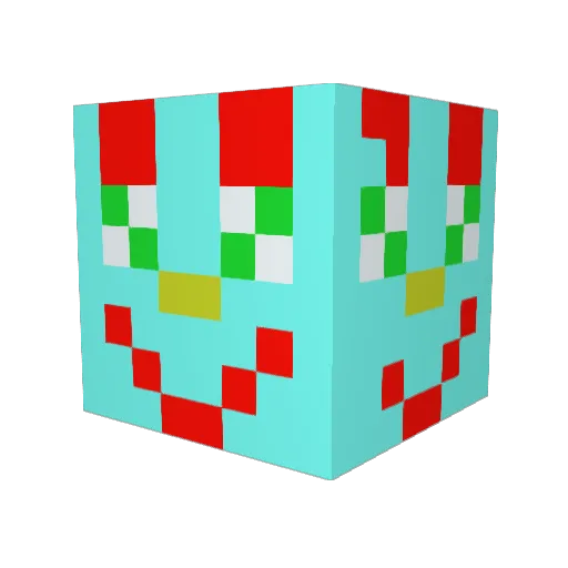 MusicAccount Minecraft avatar head, 3D render