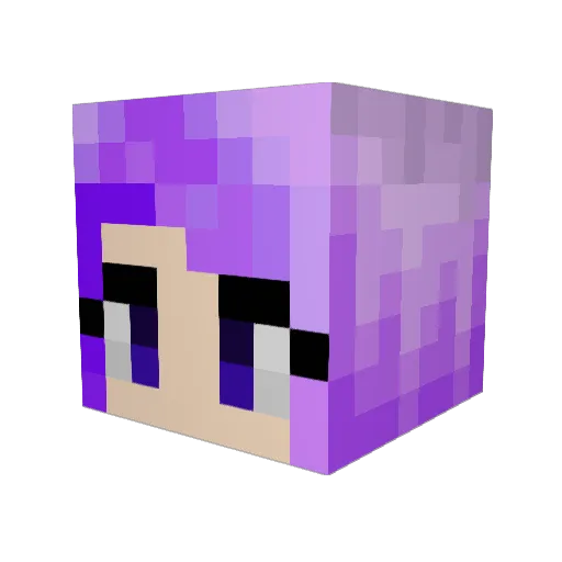 MusicBoxDancer Minecraft avatar head, 3D render