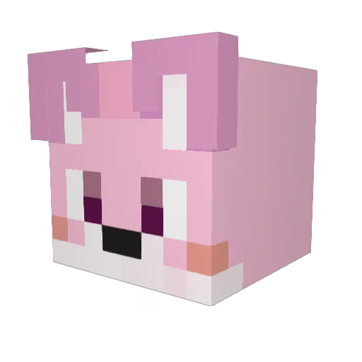 MusicFoxx Minecraft avatar head, 3D render