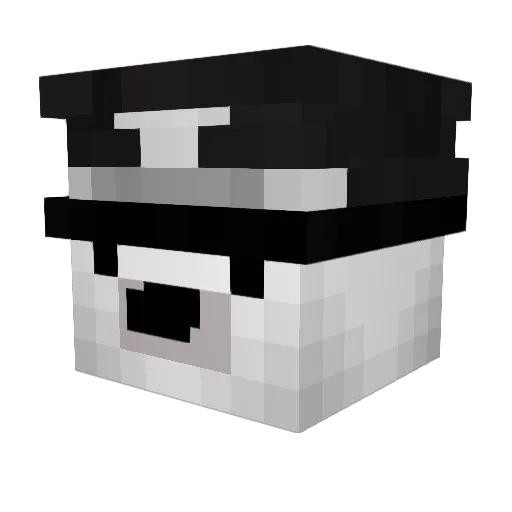 MusicHunter Minecraft avatar head, 3D render