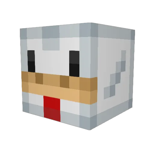 MusicMedic Minecraft avatar head, 3D render