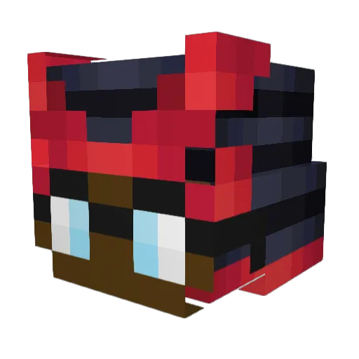 MusicMistro Minecraft avatar head, 3D render