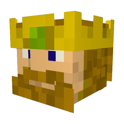 MusicRoots Minecraft avatar head, 3D render