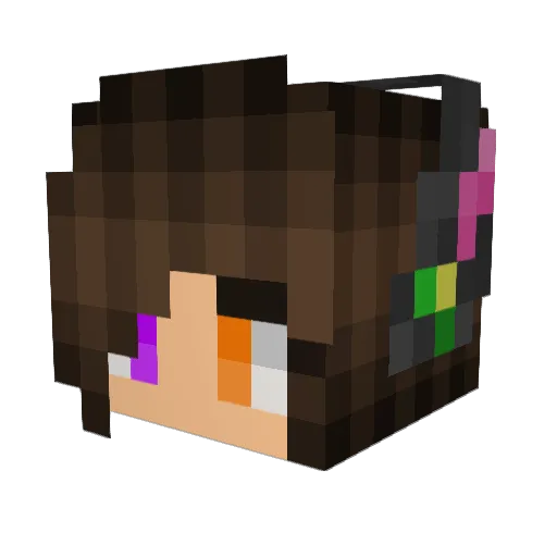 MusicSam Minecraft avatar head, 3D render