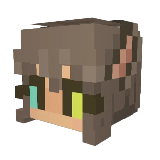 Music_NoteOC Minecraft avatar head, 3D render