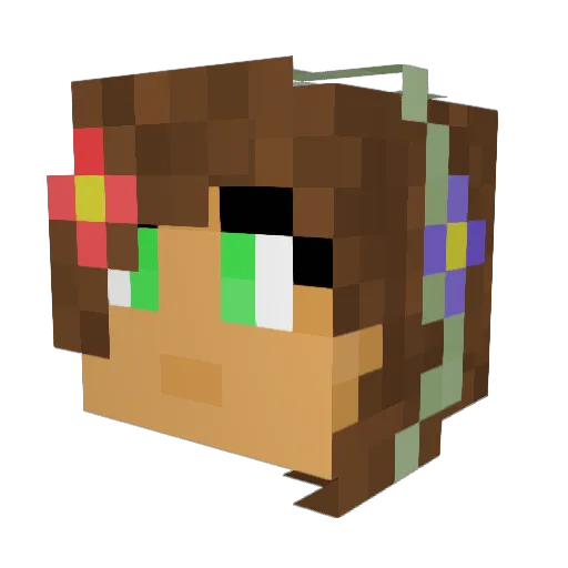 MusicalNut Minecraft avatar head, 3D render