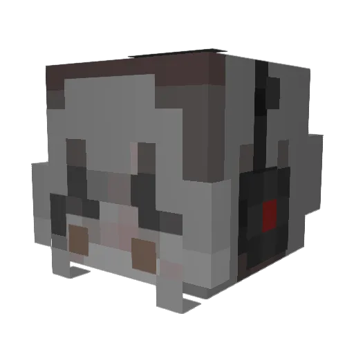 MusicalPsycho1 Minecraft avatar head, 3D render