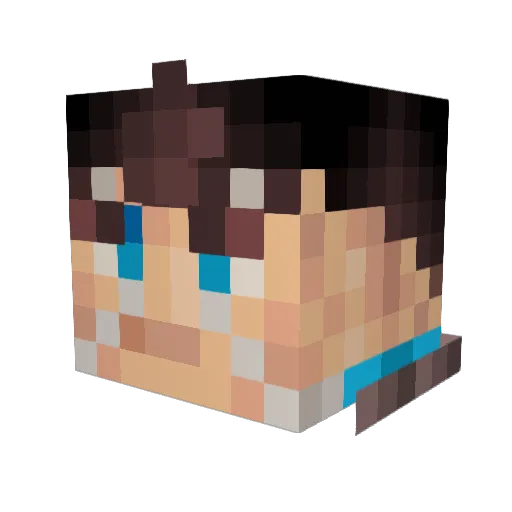 MusicalRaid Minecraft avatar head, 3D render