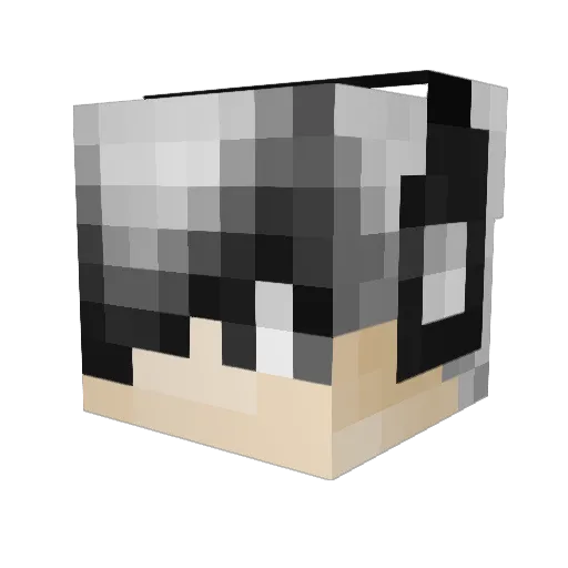 Musicaline14 Minecraft avatar head, 3D render
