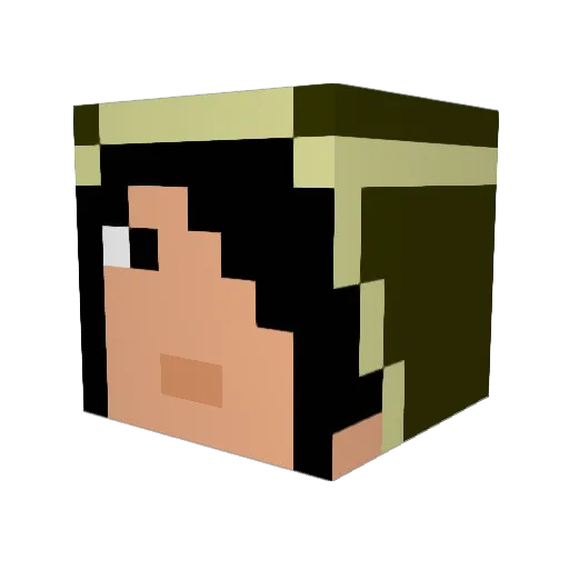 Musicall54 Minecraft avatar head, 3D render