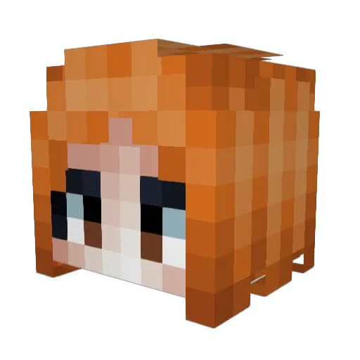 Musically_Me Minecraft avatar head, 3D render